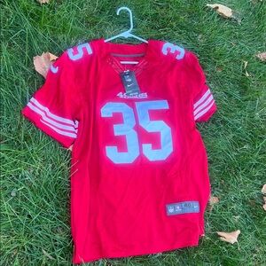 Red Football Jersey with White Accents